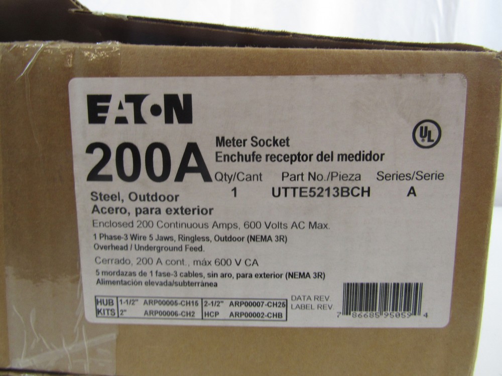 Eaton UTTE5213BCH Meter Sockets
