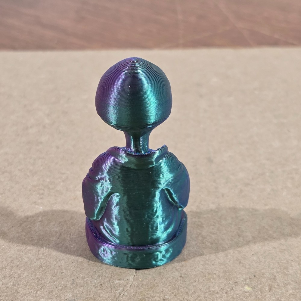 Alien Buddha Figurine 2" 3d printed plastic