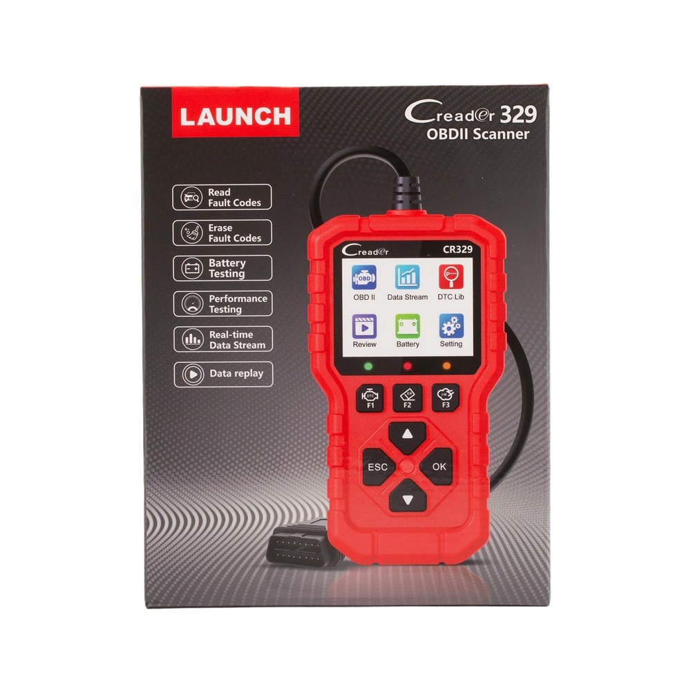 LAUNCH Creader CR329 Passenger Scan Tool OBD2 Diagnostic Battery Voltage Testing