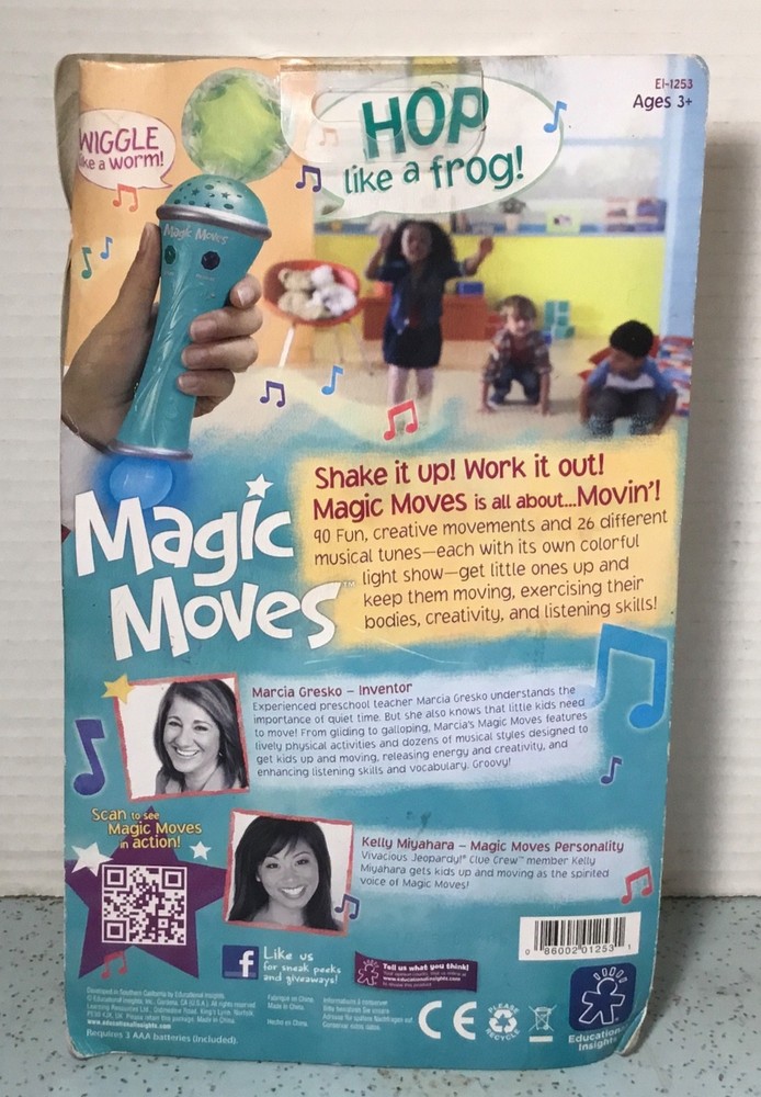 2012 EDUCATIONAL INSIGHTS MAGIC MOVES ELECTRONIC INTERACTIVE WAND EXERCISE PLAY