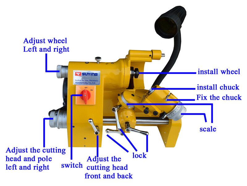 TECHTONGDA 220V CE U2 Universal Cutter Grinder Sharpener for End Mill Lathe