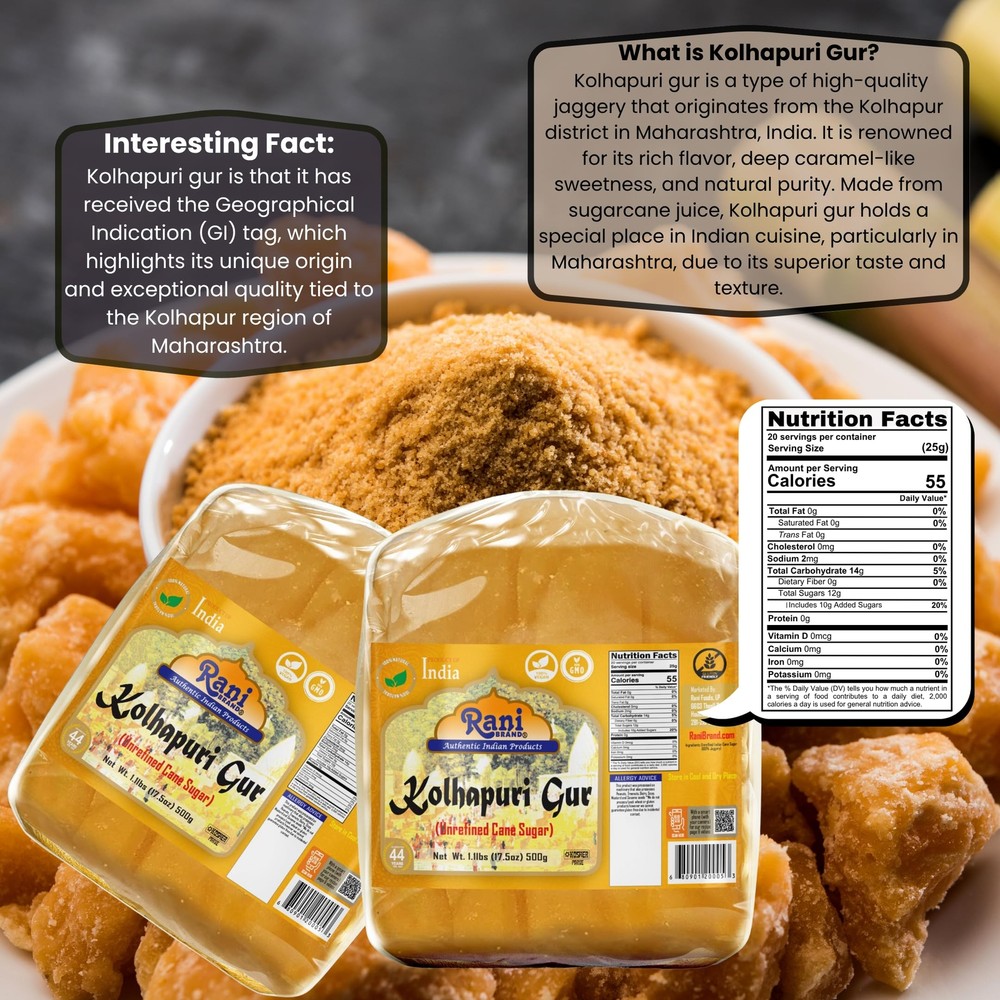 Rani Kolhapuri Gur (Jaggery) 500g (17.5oz)
