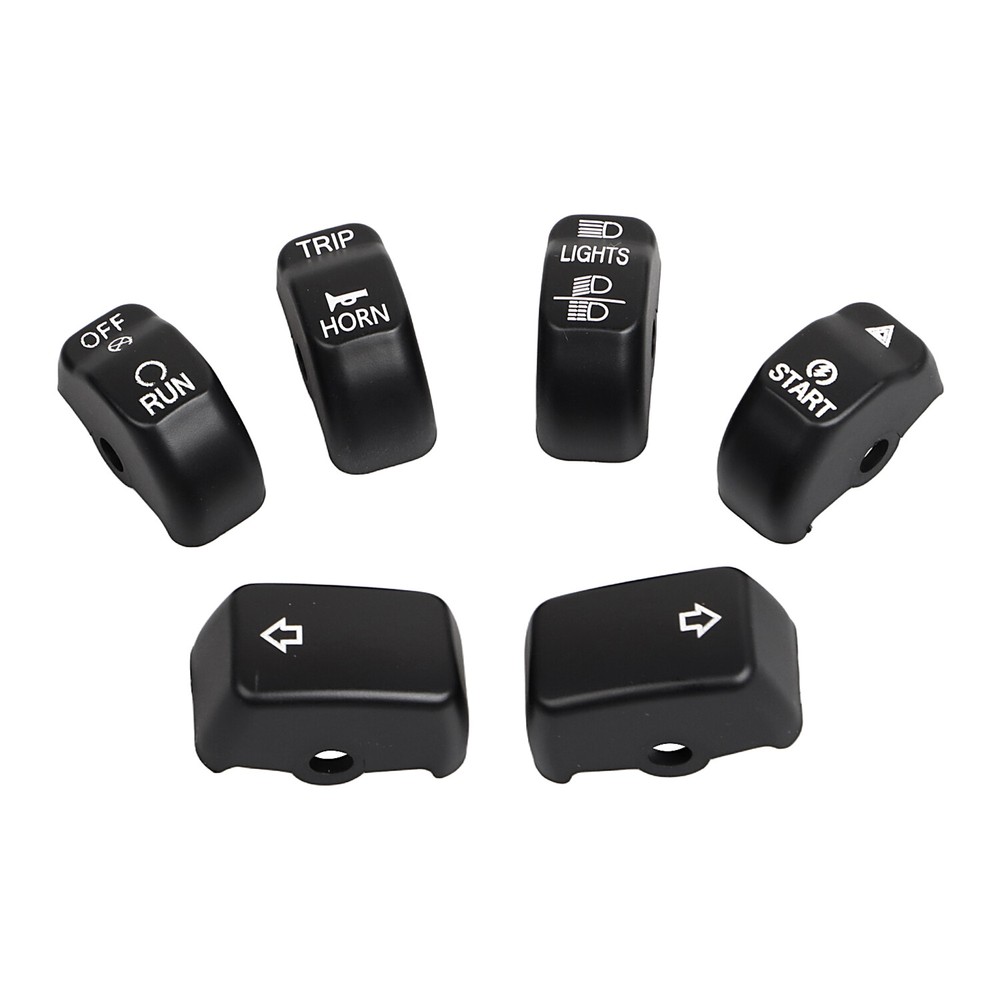 6pcs Hand Control Switch Housing Button Cap For Harley Dyna Fat Bob FXDF Softail