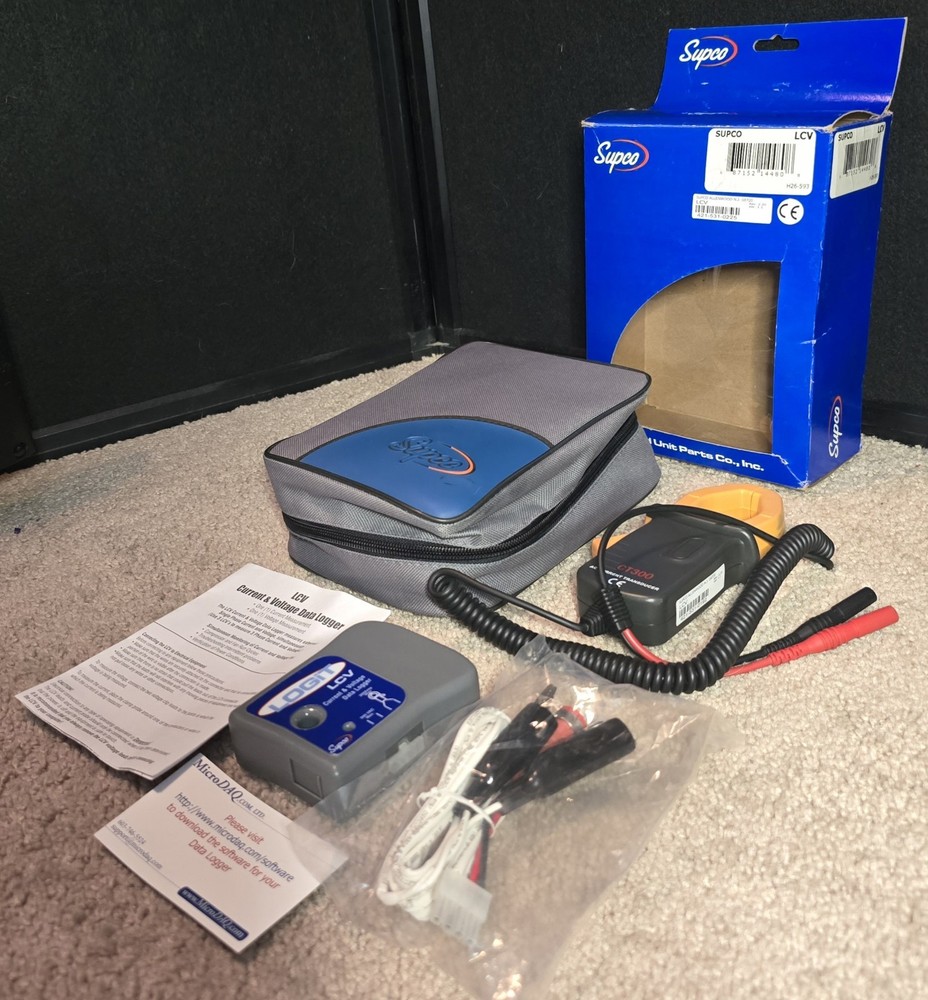 SUPCO LOGiT LCV Current & Voltage Data Logger Complete New Open Box