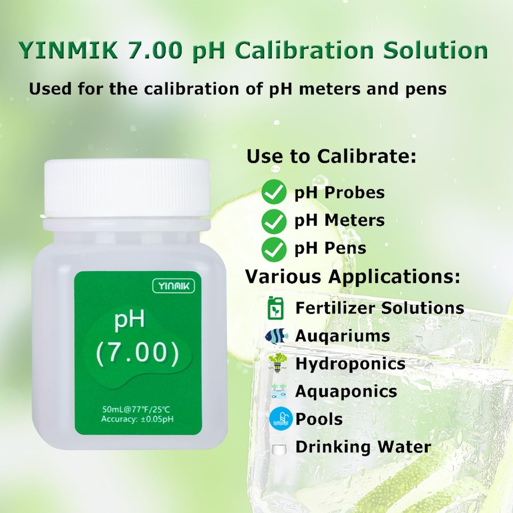 YINMIK pH Meter Calibration Solution Kit(4.00,7.00&10.01) with Electrode...