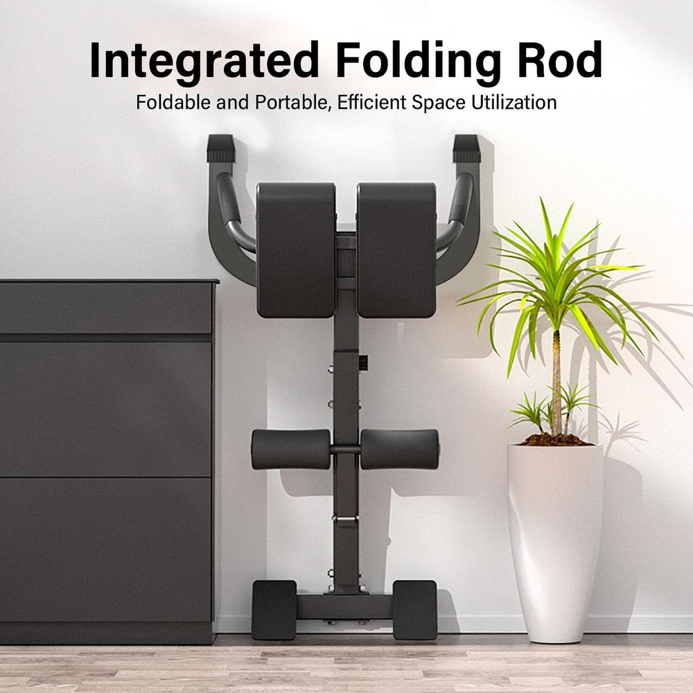 ‌Folding Roman Chair ‌Adjust Angle Core Back Workout Machine‌ Exercise Equipment