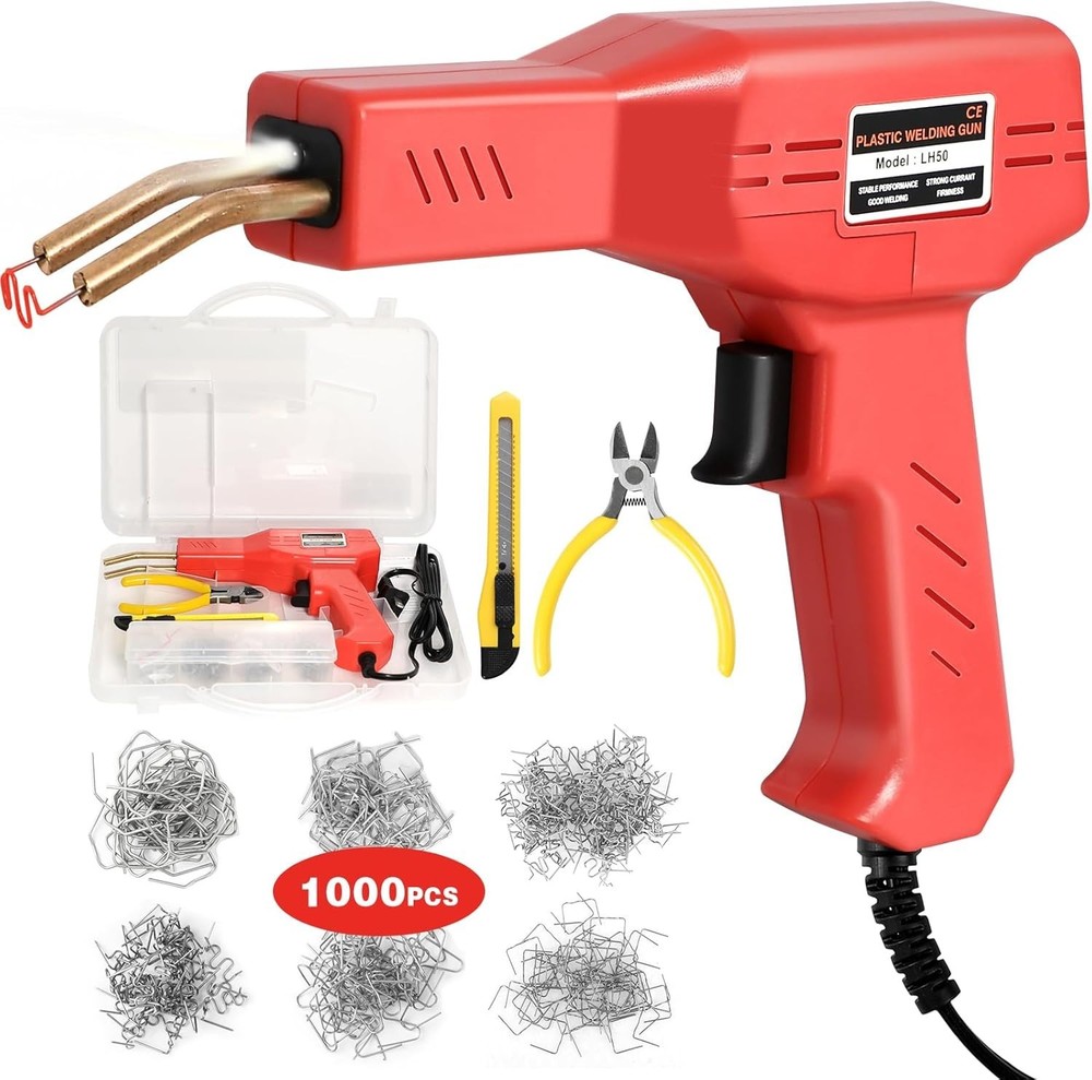 Plastic Welder Kit with 1000 Staples
