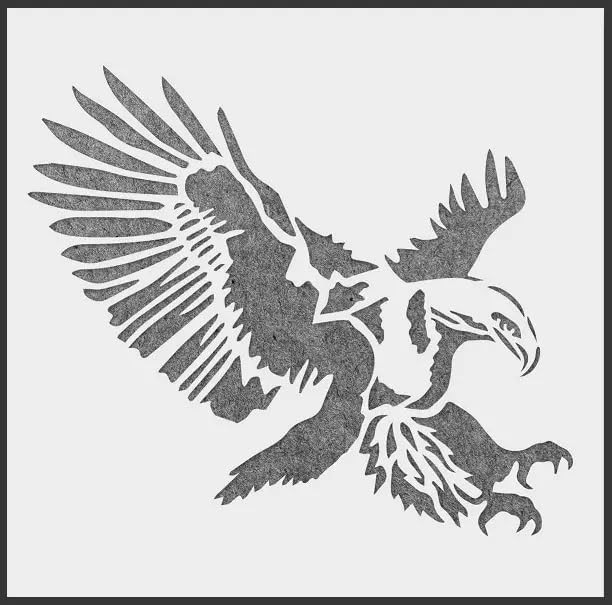 Eagle Stencil – Reusable Template for DIY Art, Wall Decor & Craft Projects