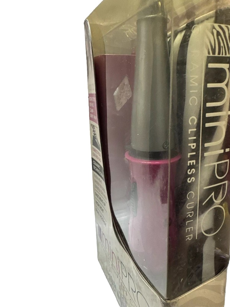 miniPRO ceramic clipless curler conair DISTRESSED BOX