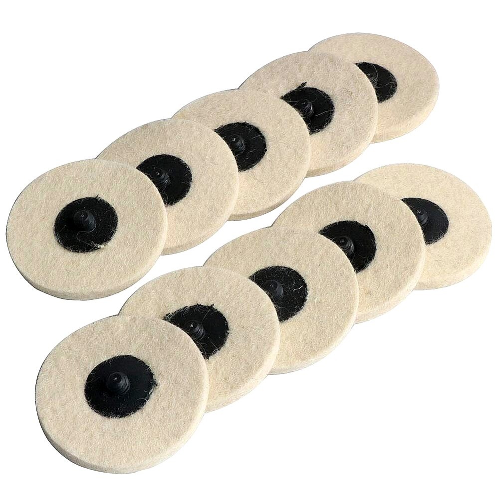 20PCS 3in Quick Change Wool Buffing Polishing Pad Die Grinder Drill Sanding Disc