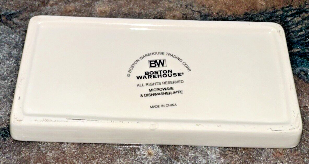 Boston Warehouse Lidded Butter Dish, Welcome