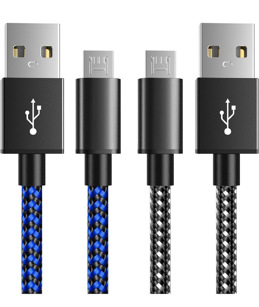 PS4 Controller Charger Charging Cable, 2 Pack 10ft Extra Long Micro USB 2.0 C...