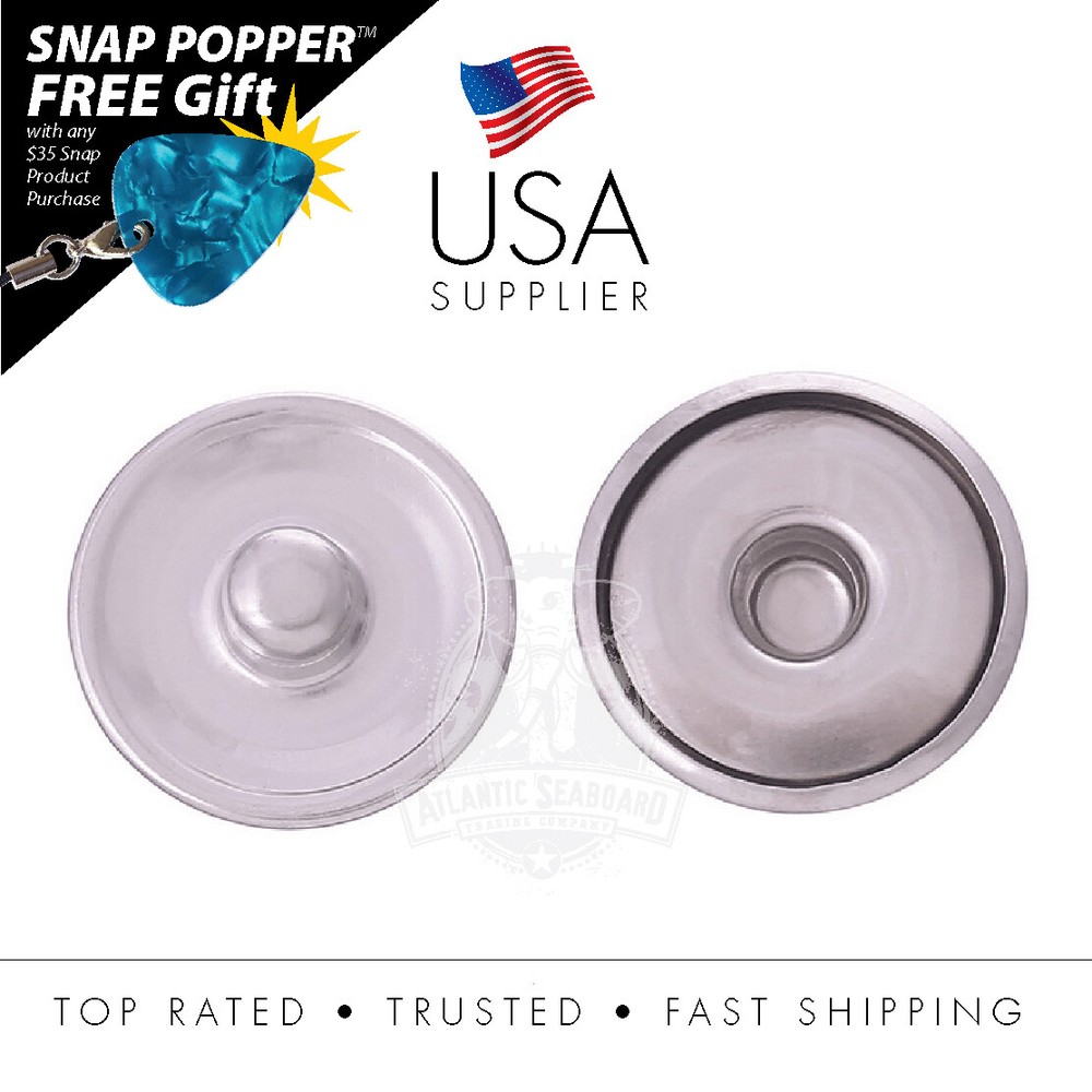 DIY Snap Ginger Snap Button Blank Base Flat Interchangable -18mm