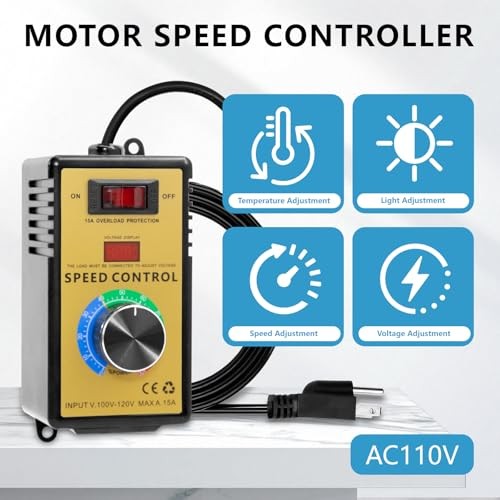 AC Motor Speed Controller 100V-120V 15A Variable Fan Speed Controller