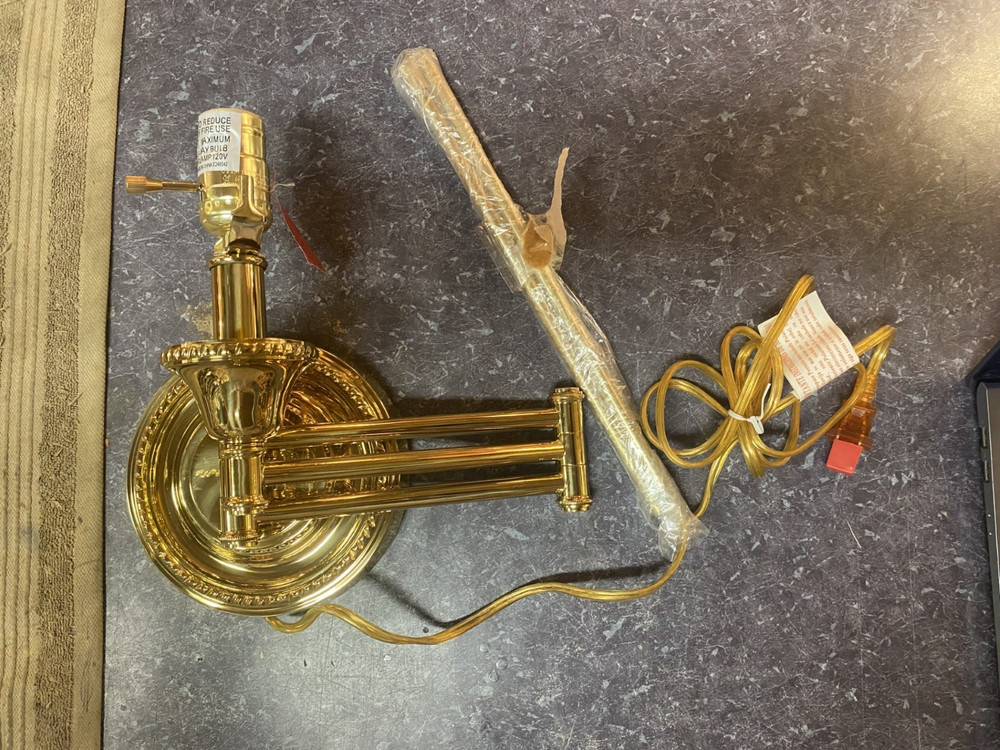 Cast Brass Swing Arm Wall Sconce