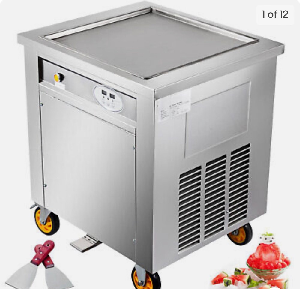 fried ice cream machine stainless steel 