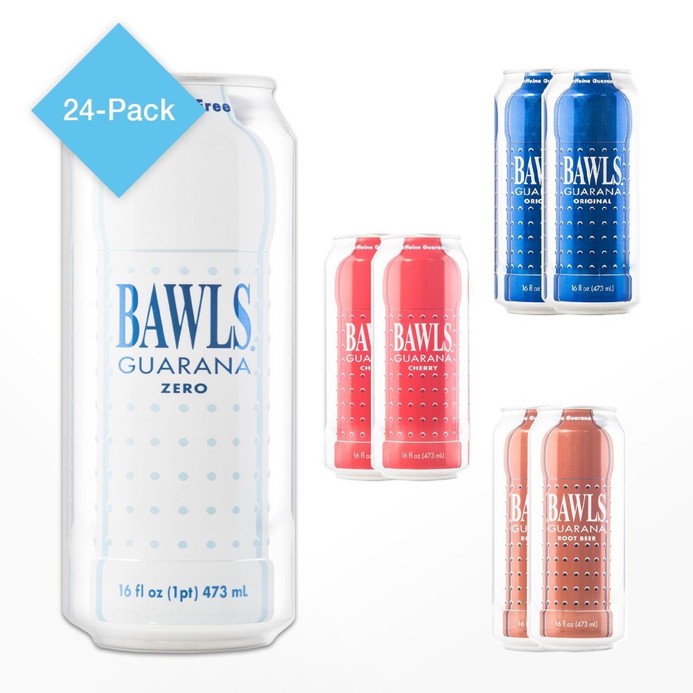 BAWLS Guarana Zero Variety Can 24-Pack