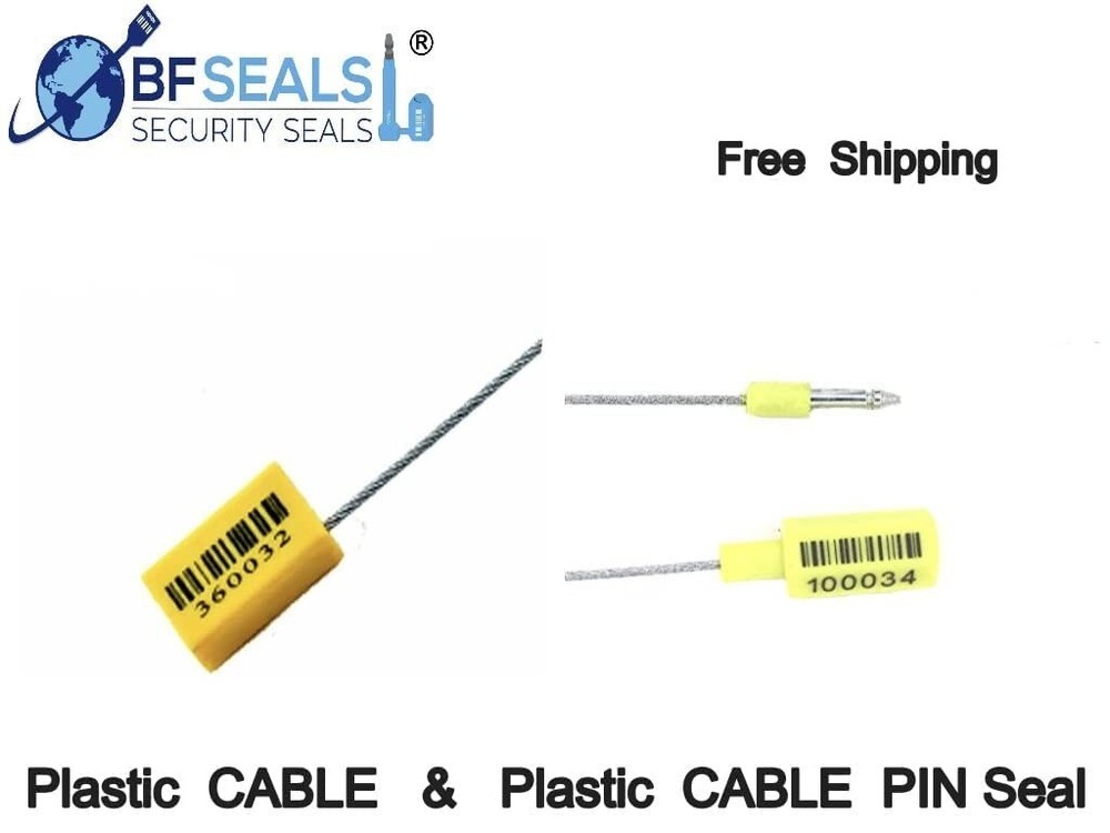 CABLE Security Lock Seal w. 2.4mm-12", 150 pcs., Numbered / Barcode, BLUE