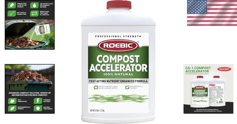Roebic CA-1: 2.5lbs Compost Accelerator for Quick, Nutrient-Packed Decomposition
