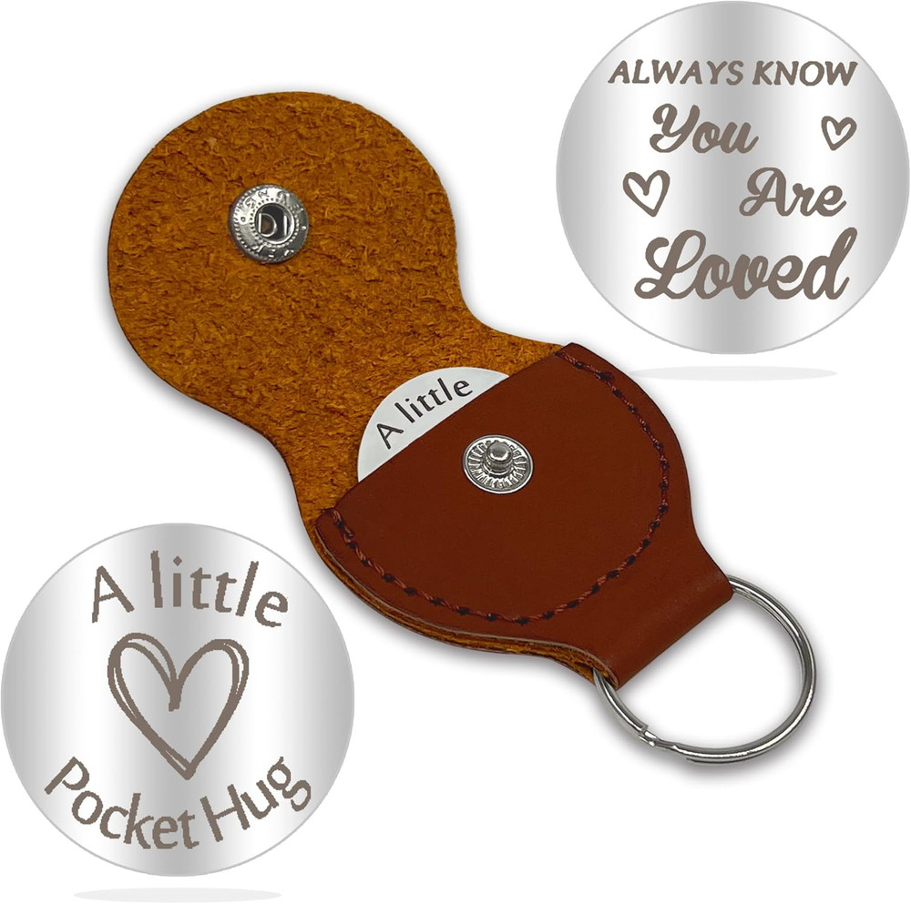 Pocket Hug Token Long Distance Relationship Keepsake Stainless Steel Double Side