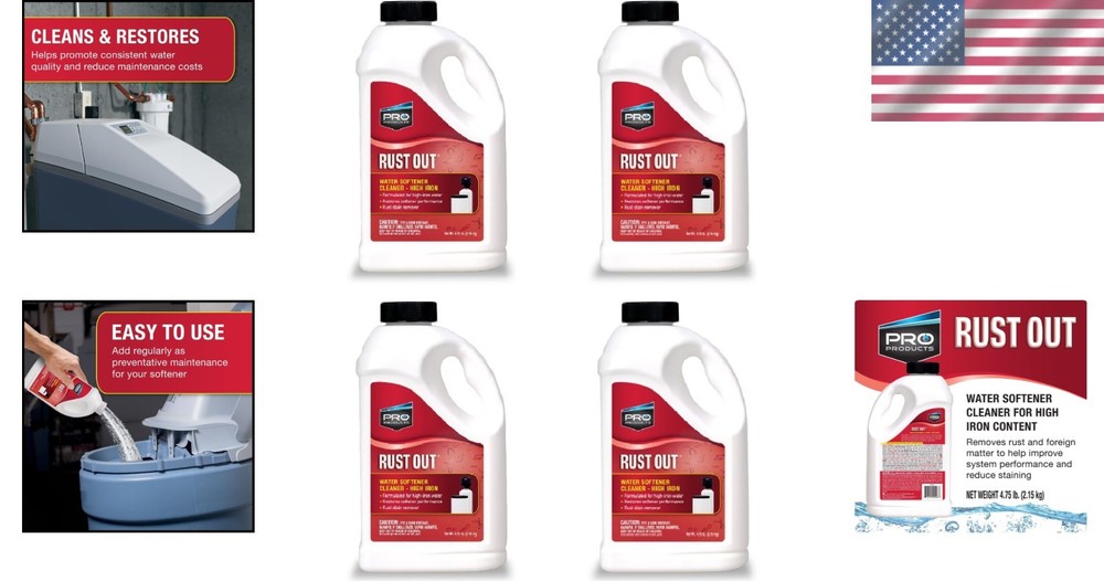 Water Softener Cleaner & Iron Remover, 76 oz (4 Pack)