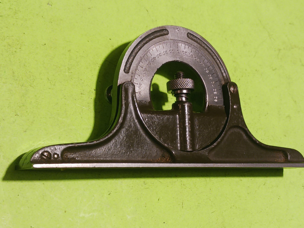 Vintage Lufkin combination square protractor Head (not rule)Olive Green
