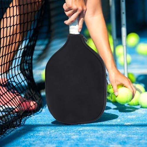 2-Pack Neoprene Pickleball Paddle Covers - Durable Zip Storage Bags