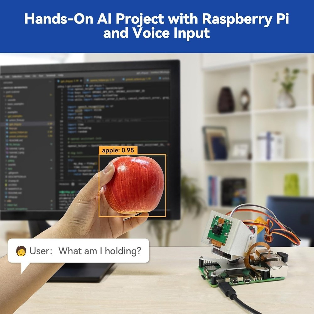 Compact USB Microphone for Raspberry Pi 5/4B/3B+ & Laptops – No Driver Needed