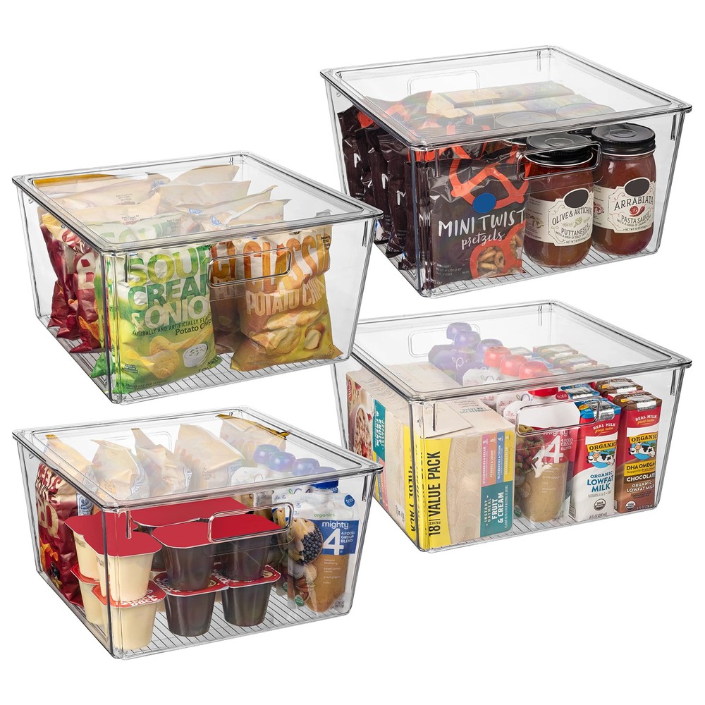 CLEARSPACE Plastic Storage Bins with Lids XL – Perfect Kitchen Organization o...