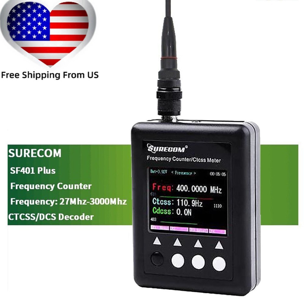 SURECOM SF401 PLUS Frequency Counter for Radio Transceiver CTCSS/DCS Decoder