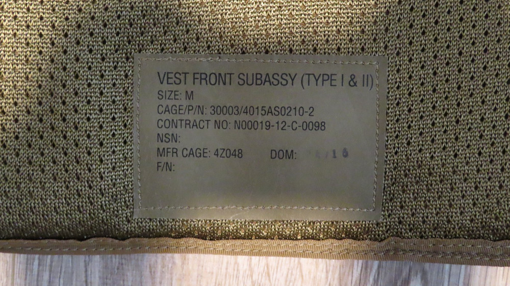 Medium Body Armor Fragmentation Protective Combat with inserts and extras