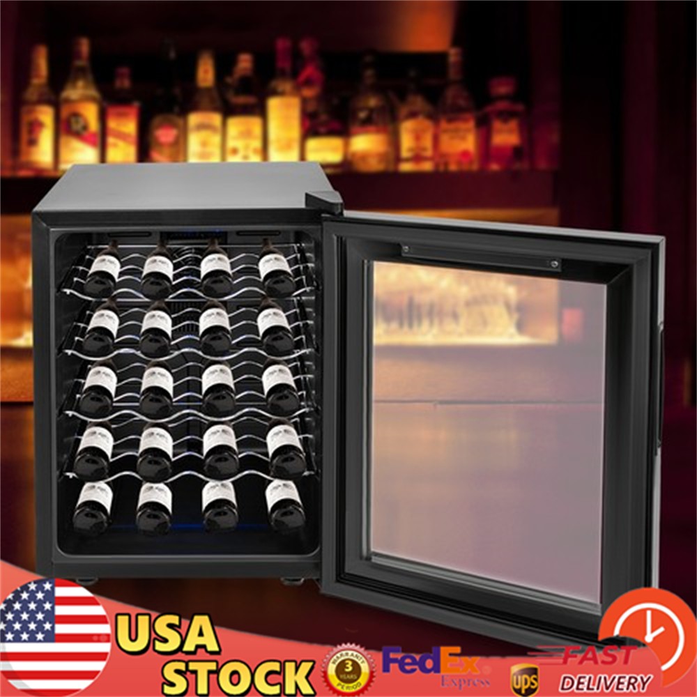 Wine Cooler, Mini Fridge Beverage Refigerator Small Wine fridge 20 Bottle
