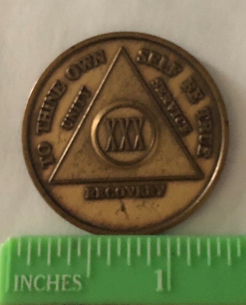 30 Year Alcoholics Anonymous Sobriety Chip