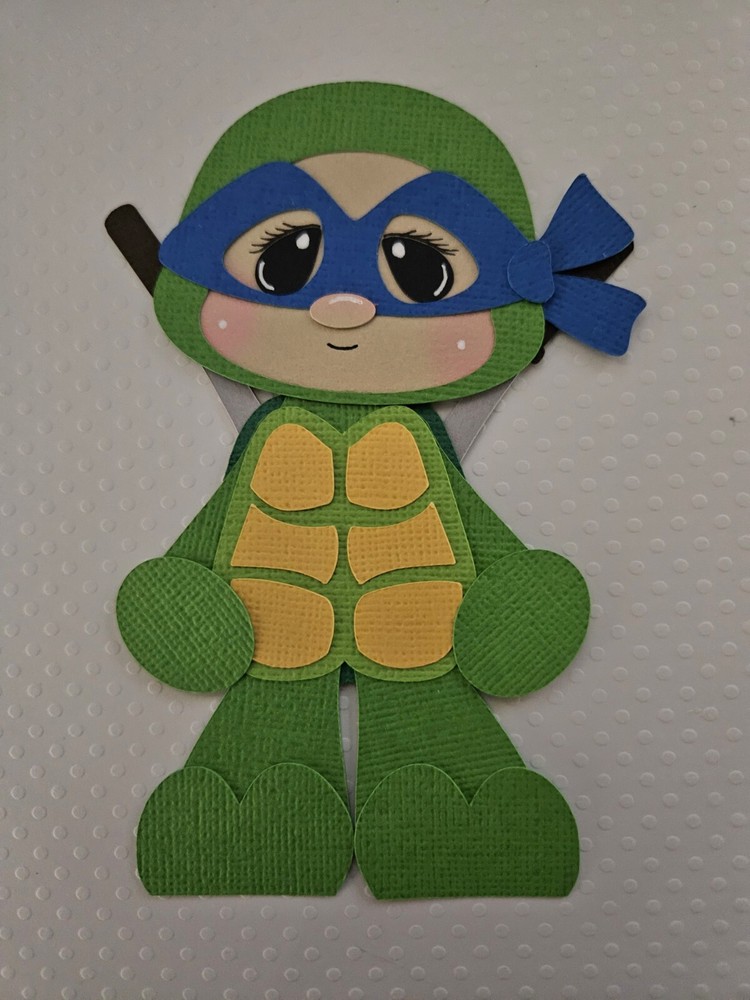 Leonardo Ninja Turtle. Inspired. Scrapbook, Paper Piecing