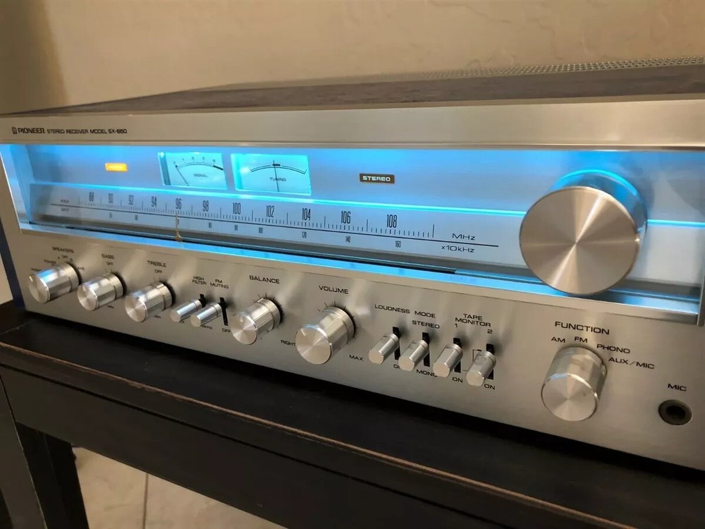 Pioneer SX-650 receiver replacement LED lamps kit front panel bulb lights BLUE