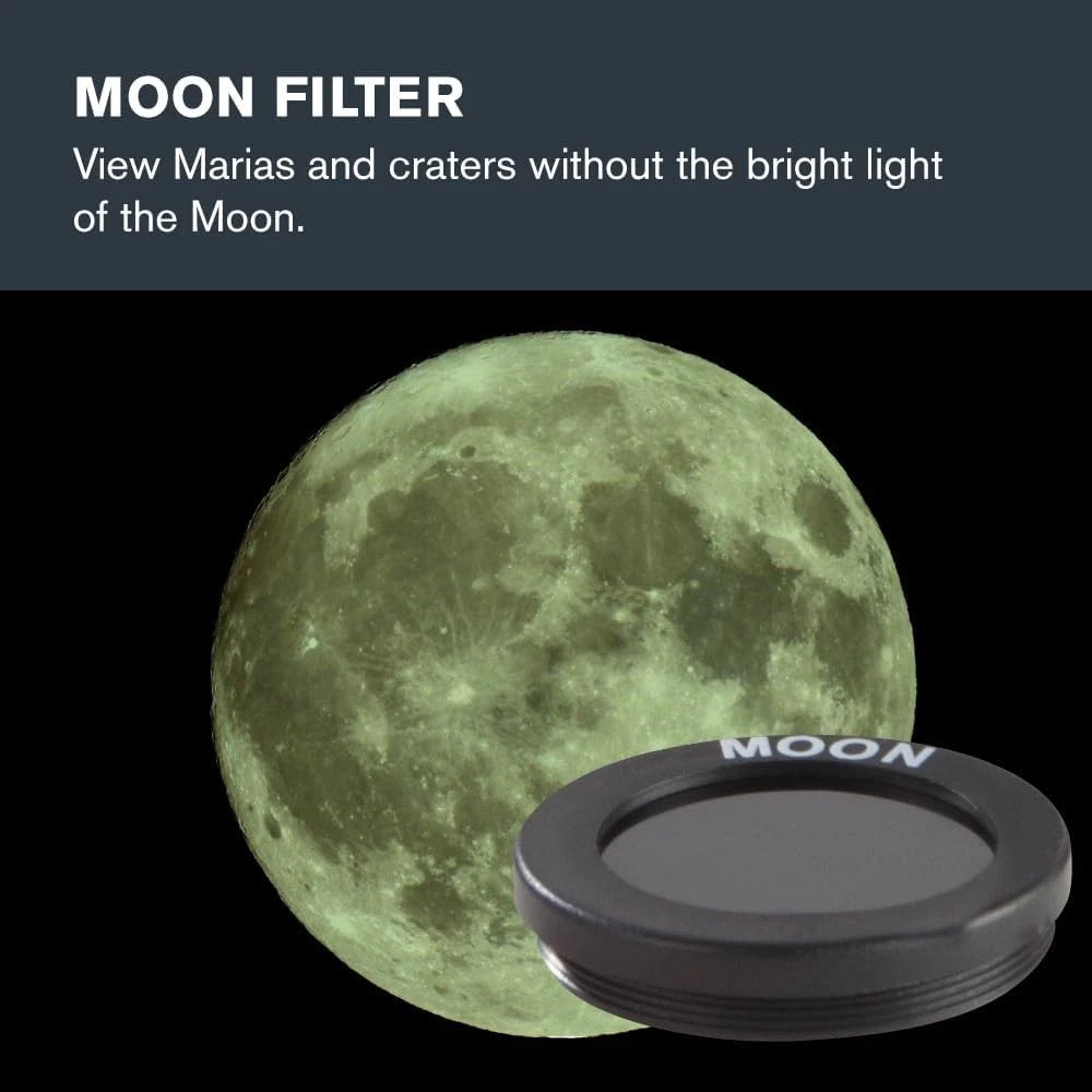AstroMaster 8-Piece Eyepiece & Filter Accessory Kit - Includes Two 1.25” Eyep...