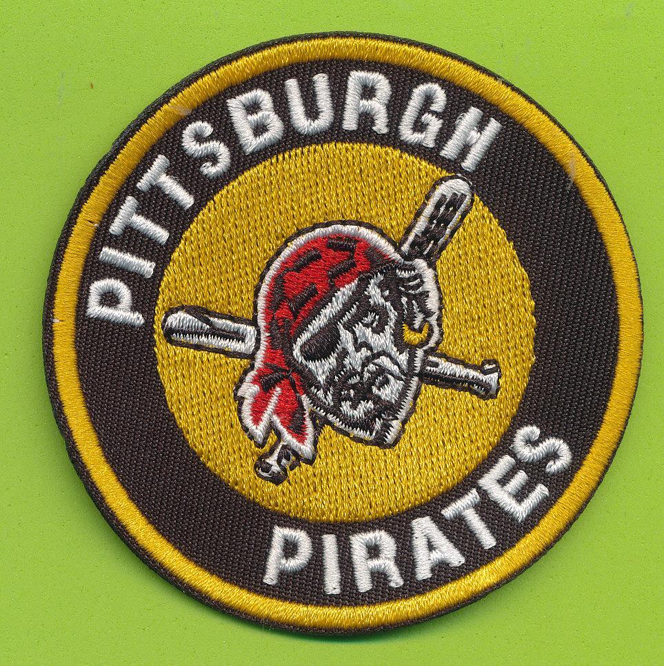 3"  Circular Pittsburgh Pirates Embroidered Iron On Patch