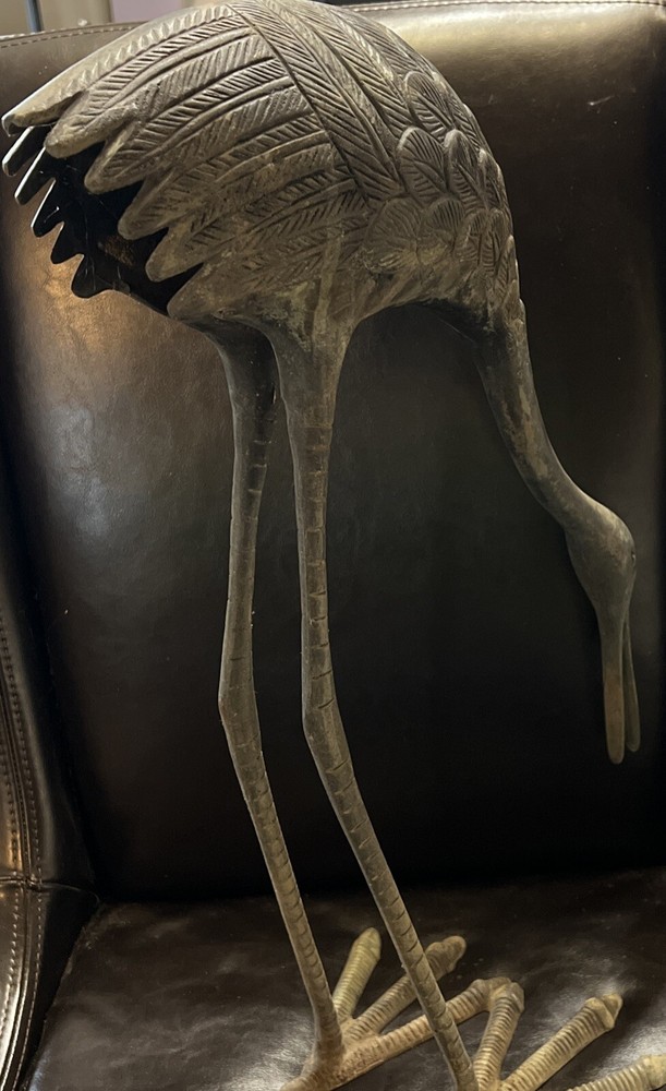 Oversized Brass Egret