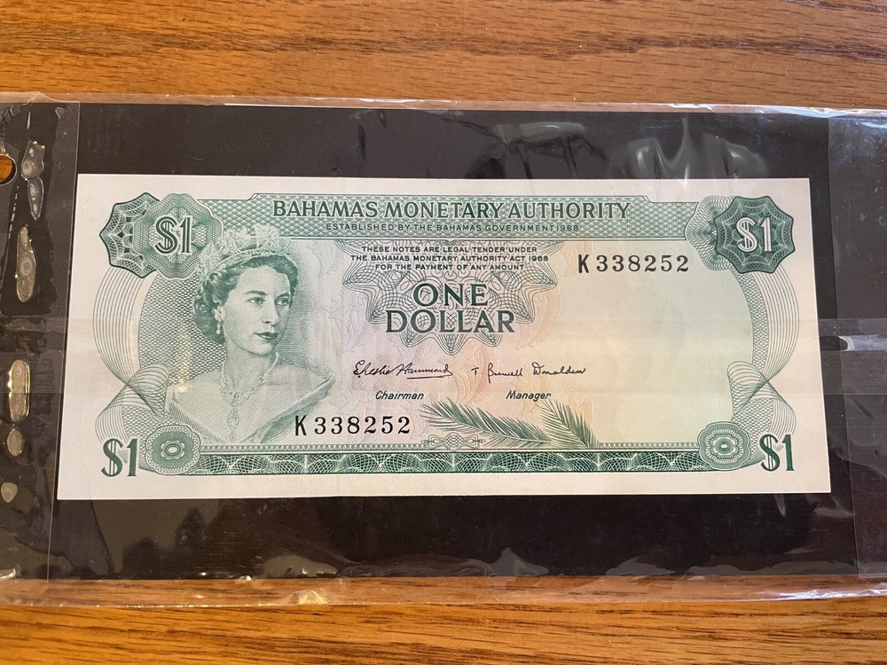 1968 Bahamas One Dollar Bank Note