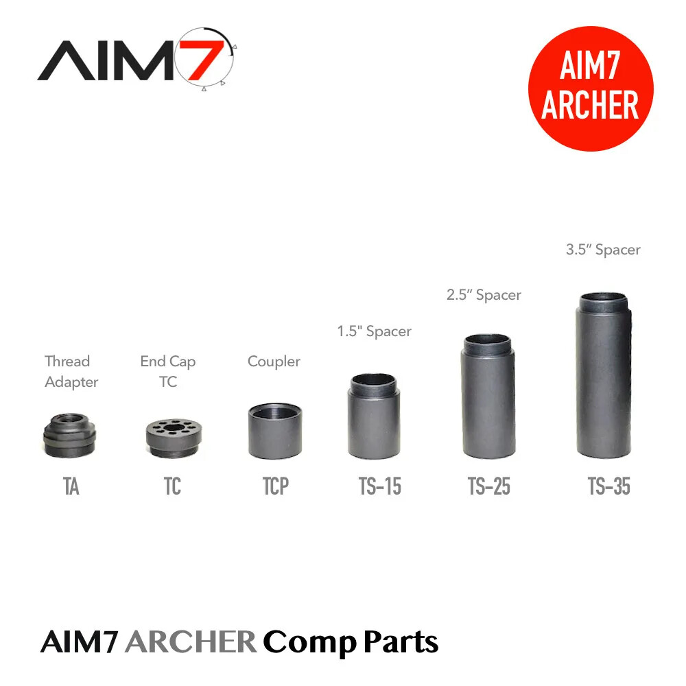 AIM7 Precision ARCHER TB Modular Linear Compensator Body w/ End Cap & Adapter