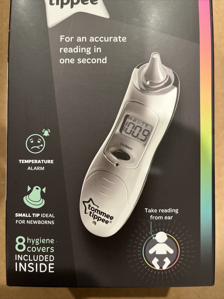 Tommee Tippee Digital Ear Thermometer Temp Alarm, 2 Second Reading NEW