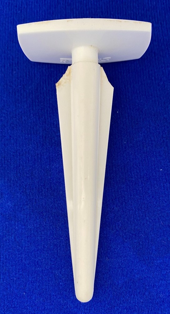 Vintage Skilcraft White Plastic Stand Shaped Like a Rocket Microscope