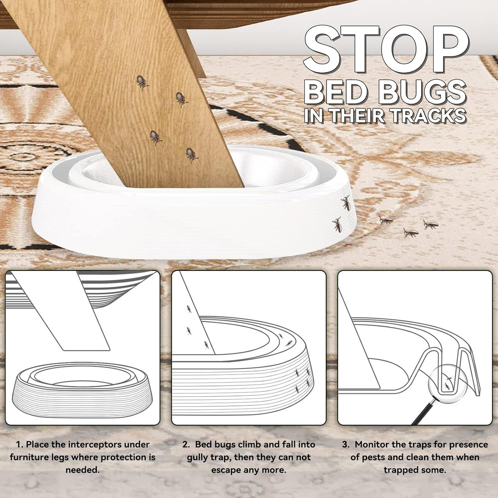 Bed Bug Interceptors | Bed Bug Trap | Bed Bug Detector | Bedbug Traps for Bed..