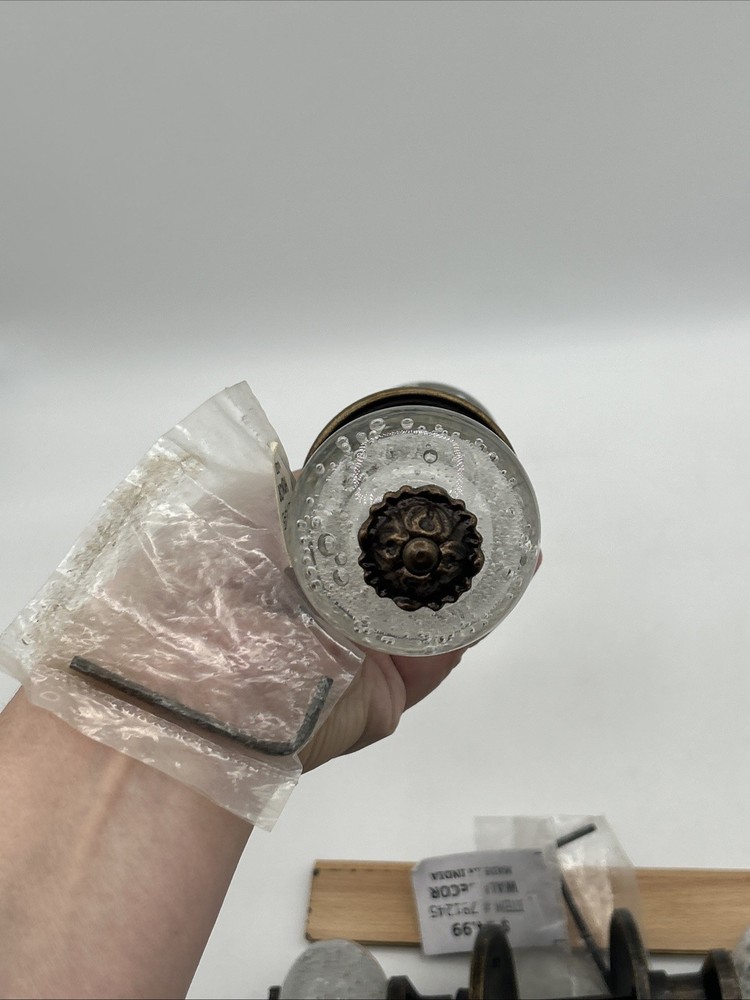 TWO Bubble Glass Knob Pull Decorative Door Knobs Hardware by Hobby Lobby