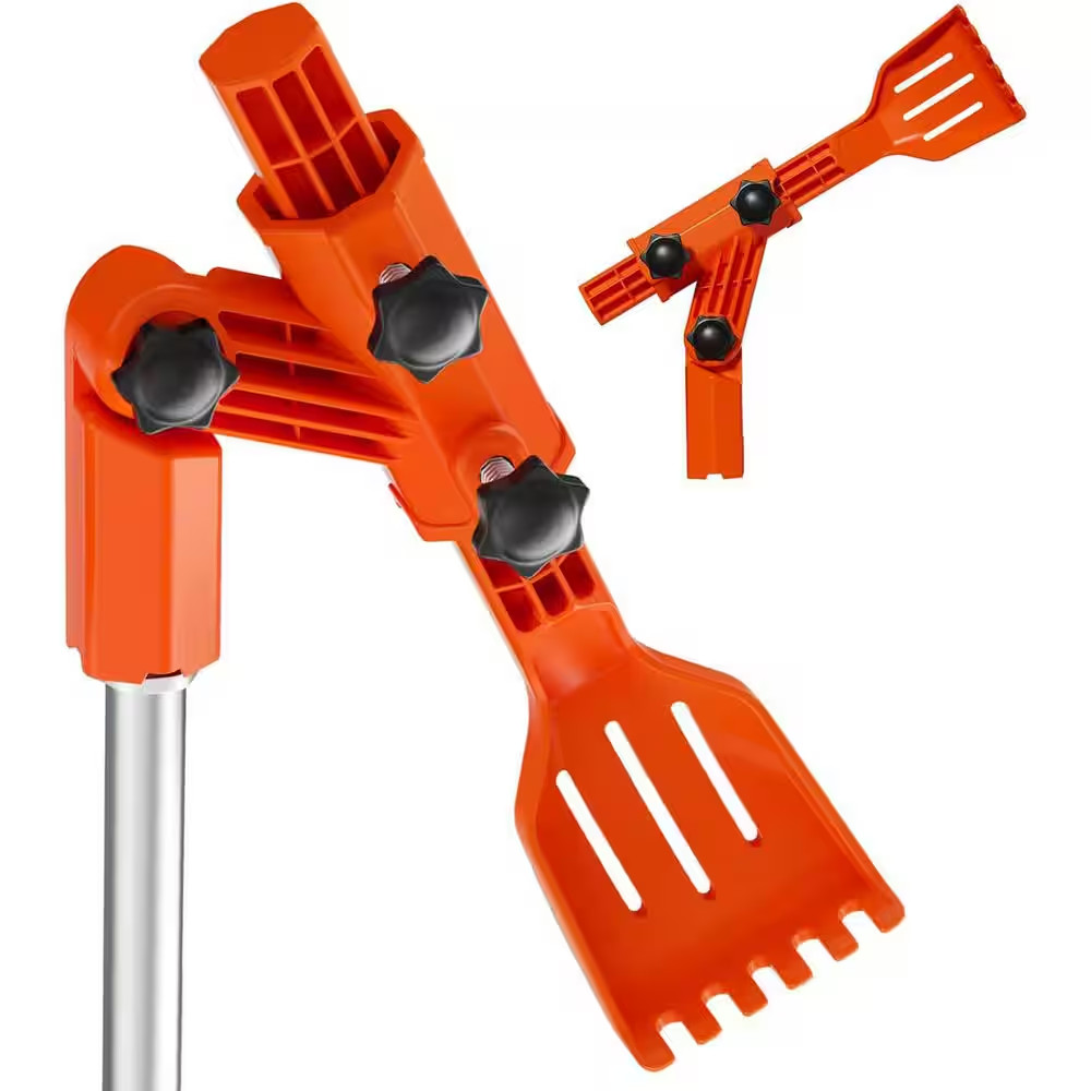 Multi-Angle ABS Handle Gutter Rake Scoop Cleaning Tool Head for Leaf and Debris