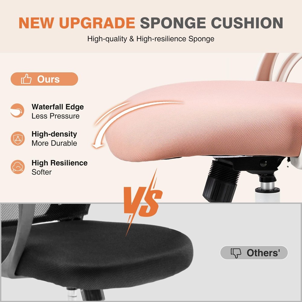 Office Computer Desk Chair, Ergonomic HighBack Mesh Rolling Work Chairs with ...