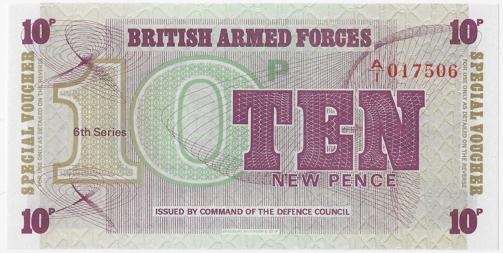 Great Britain, 10 pence, Armed Forces, ND (1972), M48 UNC