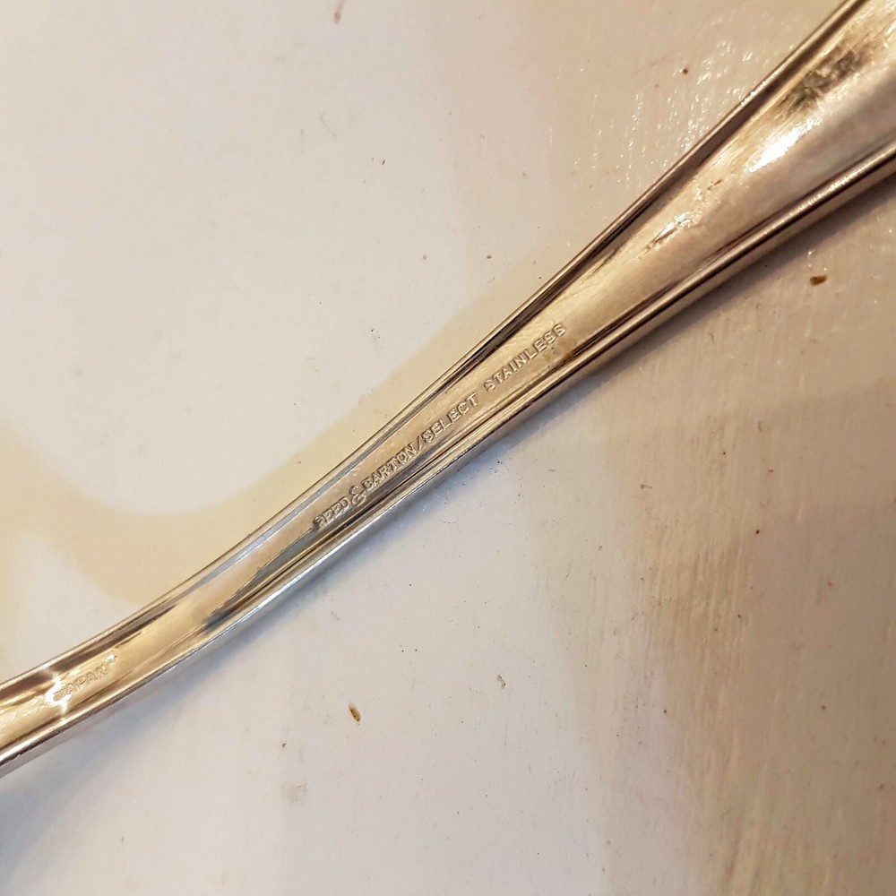 Reed & Barton SARAJEVO Select Pierced Serving Spoon Stainless Ribbed Handle