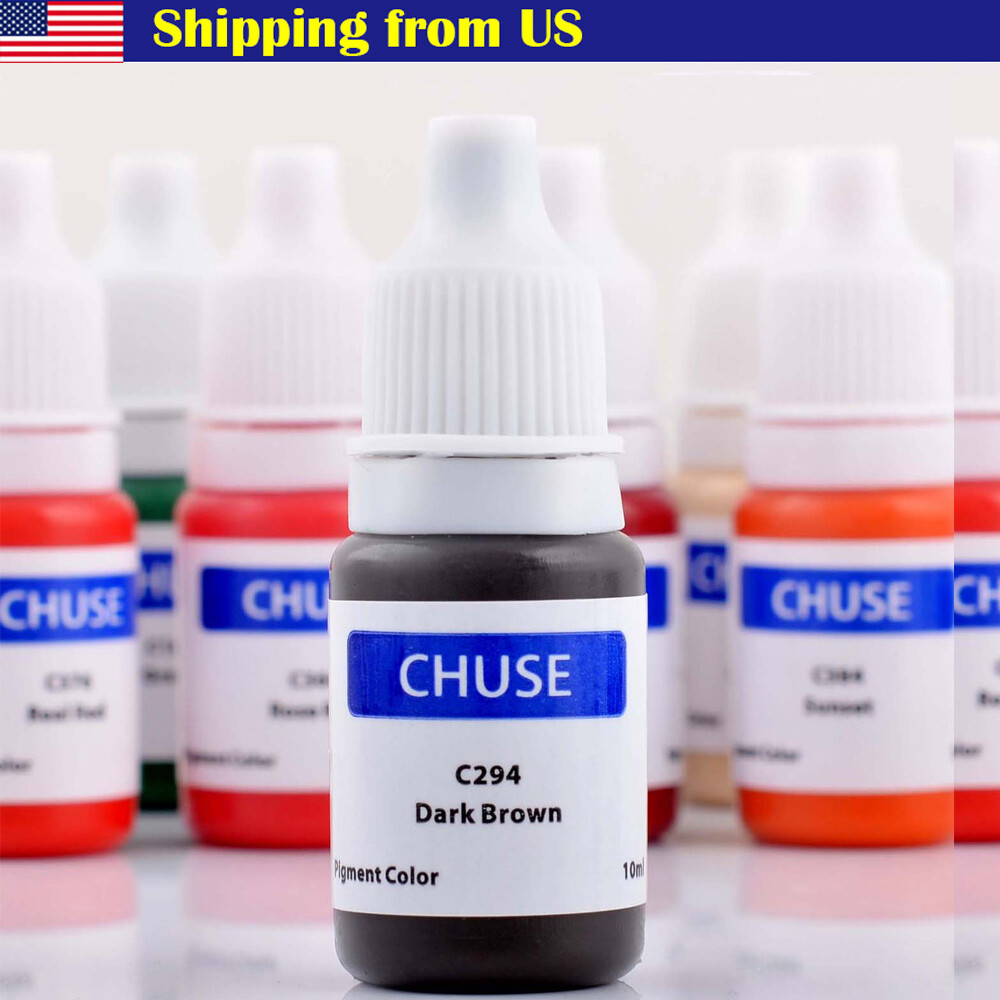 CHUSE Permanent Makeup Pigment Tattoo Ink For Eyebrow Microblading Machine Inks