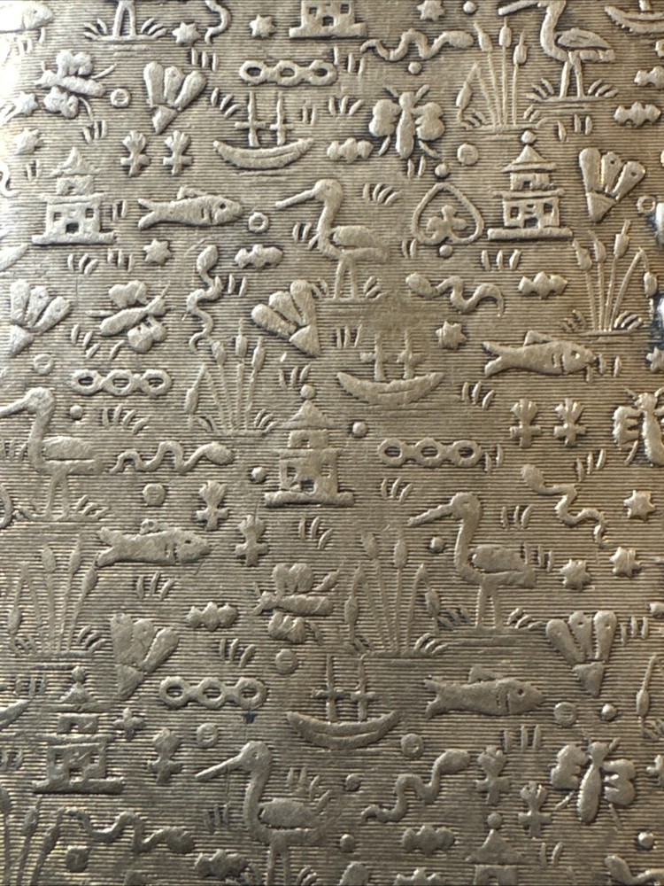 Antique Brass Match Safe - Hieroglyphs